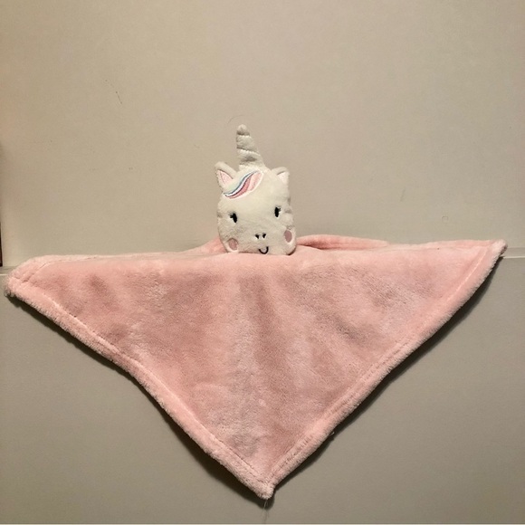 🔥 4/$15 
CHICK pea unicorn lovey flat plush pink baby girl security blanket - Picture 1 of 4